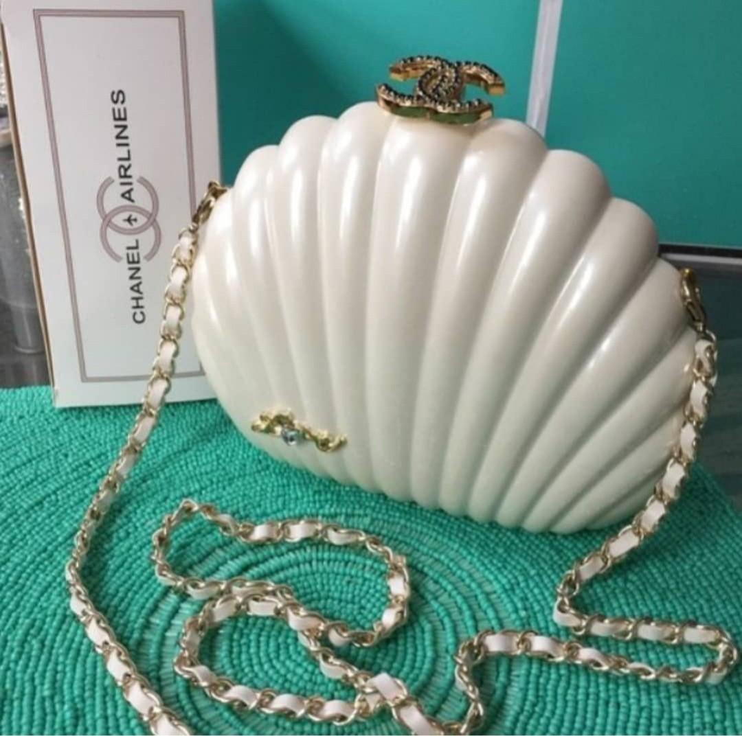Chanel Shell Clutch - 3 For Sale on 1stDibs  chanel vip shell bag, chanel  seashell clutch, shell chanel bag