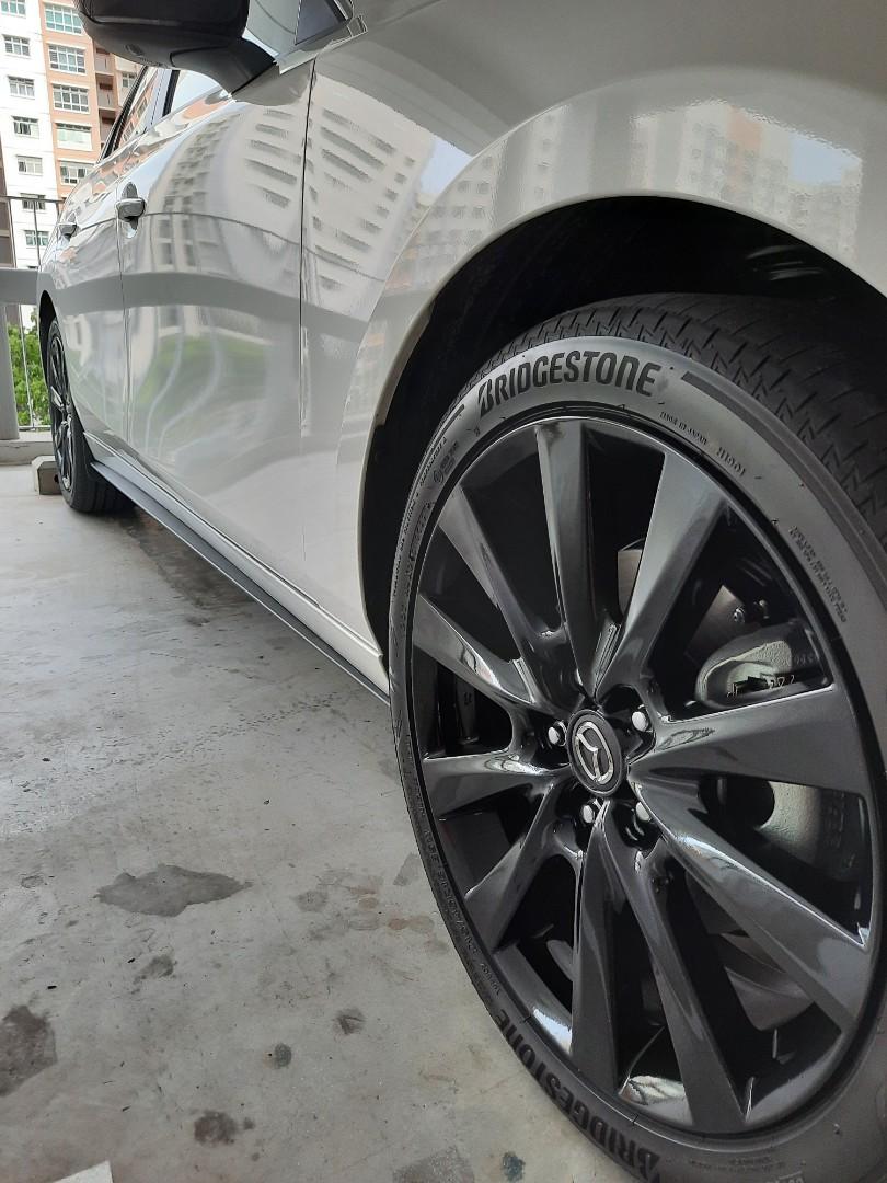 Gloss Black Rim Spray Paint Service On Porsche Cayenne Car Accessories Tyres Rims On Carousell