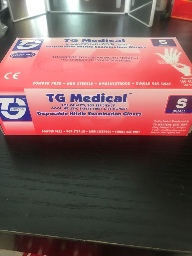 Brand New Tg Medical Nitrile Gloves 100pc Box Size S M Available Expiry Jan 2025 Everything Else On Carousell