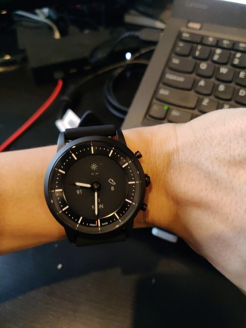 Fossil Hybrid HR Collider black FTW7010 