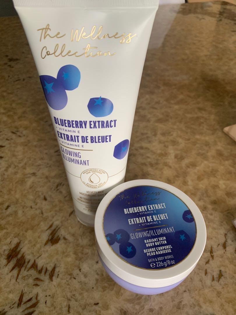 BATH AND BODY WORKS BLUEBERRY EXTRACT BODY LOTION, Beauty & Personal
