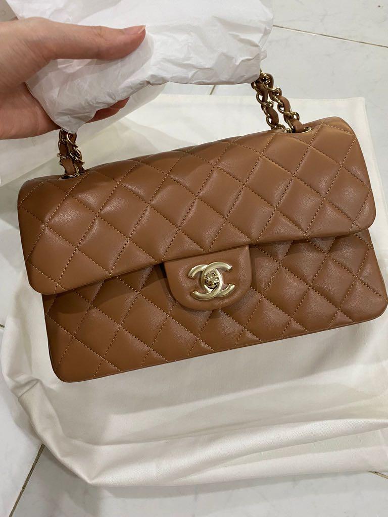 chanel 21p caramel mini rectangular