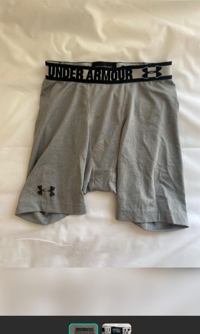 gray compression shorts