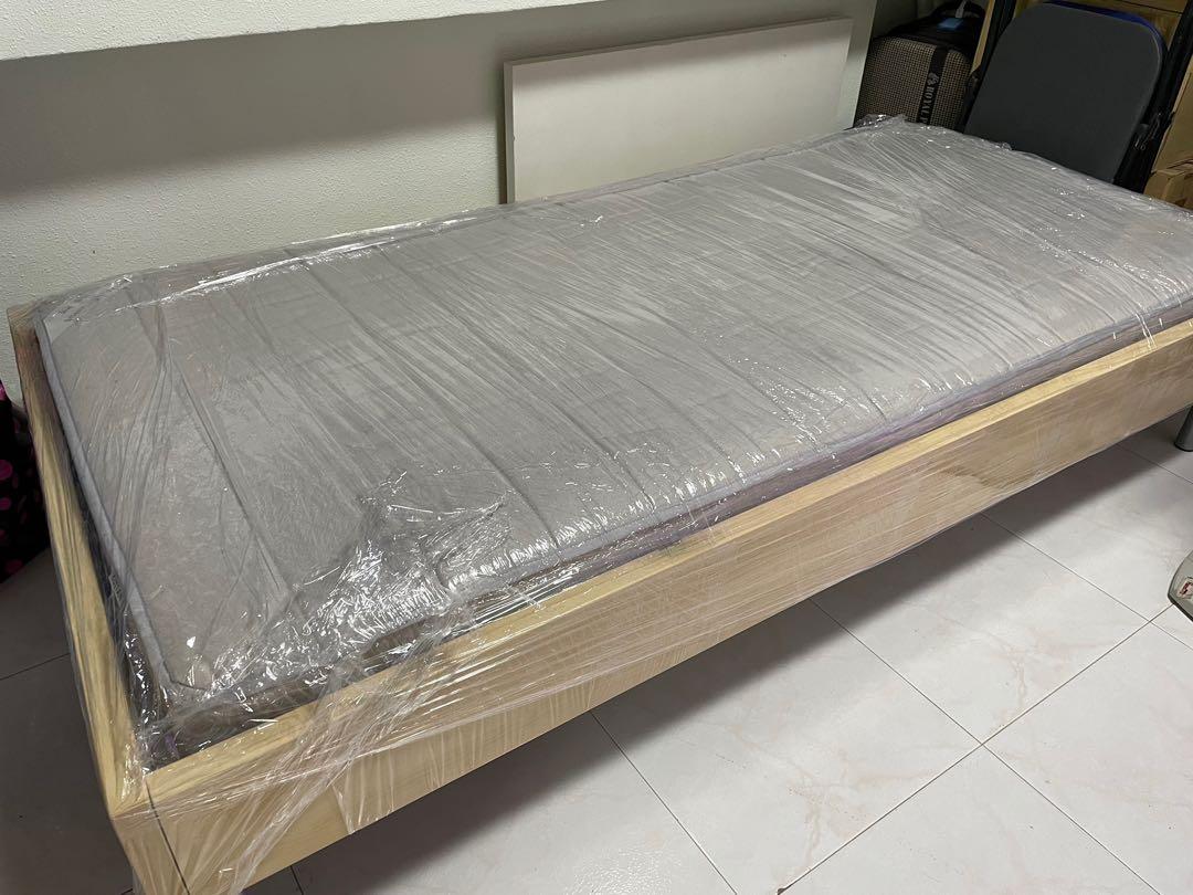 IKEA Sultan Hörninge Spring Mattress & Lillehammer Single Bed frame