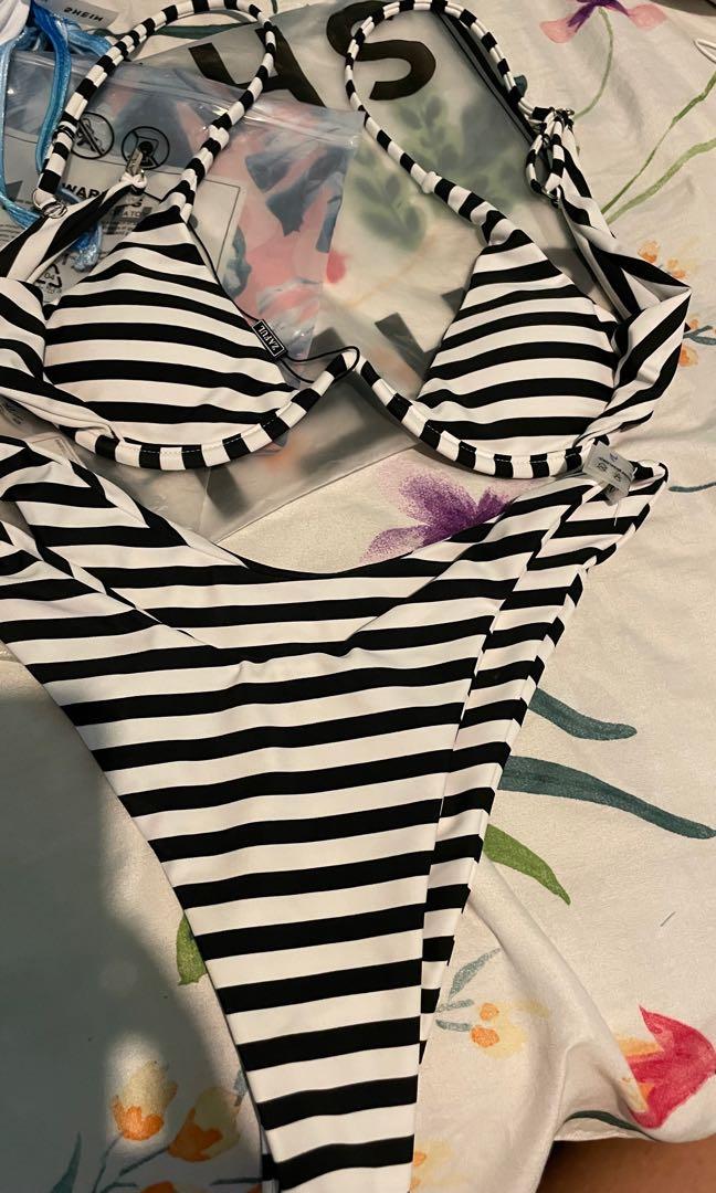 SHEIN Tricolor String Bikini Swimsuit, Women's Fashion, Swimwear