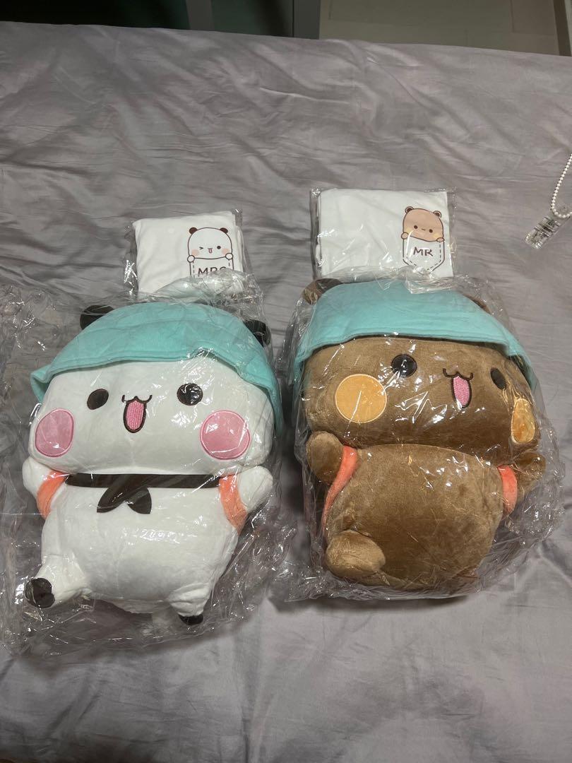 Po Couple Bear Set And Panda Bubu Dudu Sticker Whatsapp Telegram Cute Couple Plushie Plush Toy 