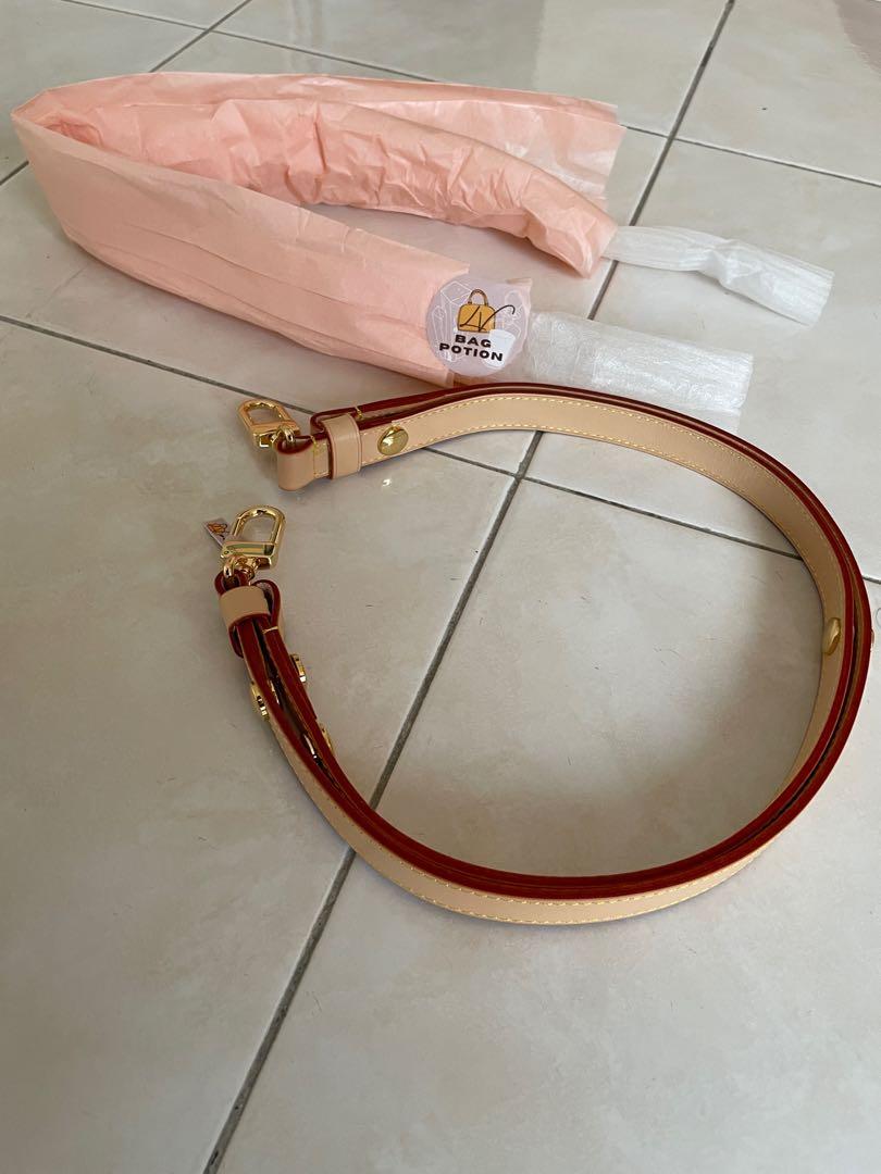 Pink Fixed Crossbody Vachetta Shoulder Strap Replacement For Louis Vuitton