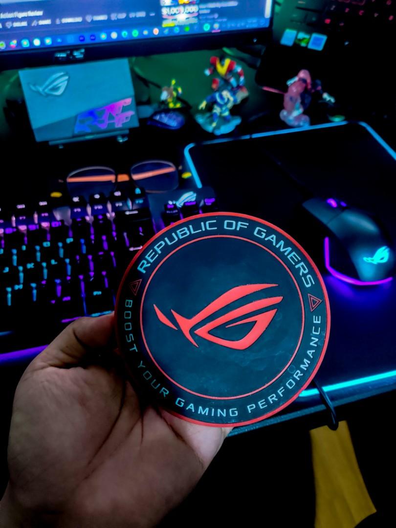 ROG COASTER CUP and ROG STICKER SET ORIGINAL 350 Computers Tech