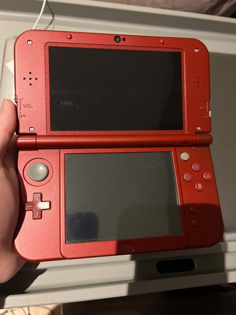 Nintendo 3DS LL metallic Red MODDED 