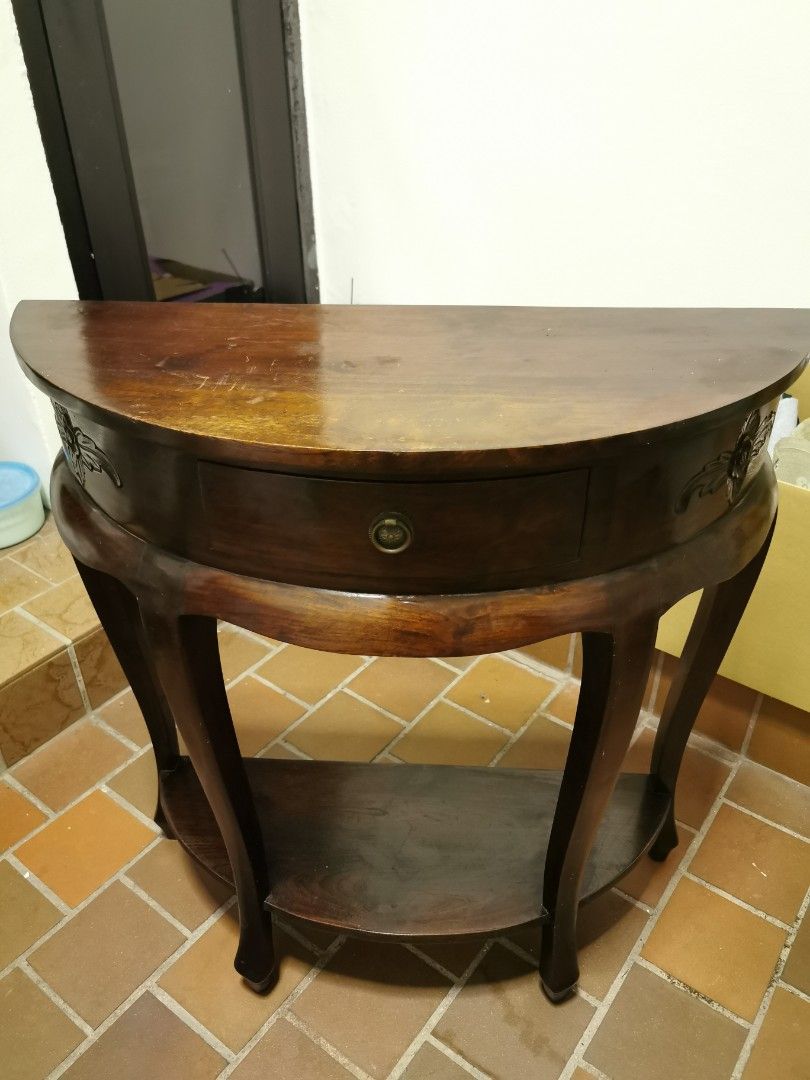 elegant half moon table