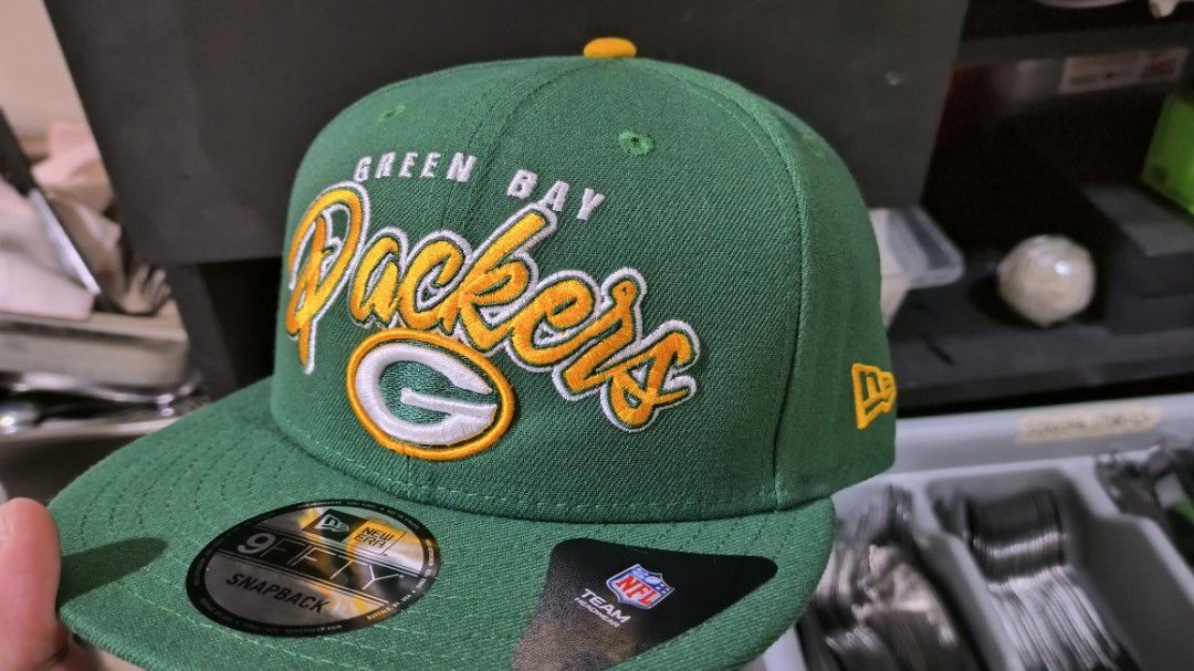 Green Bay Packers New Era Botanical 9FIFTY Snapback Hat - White