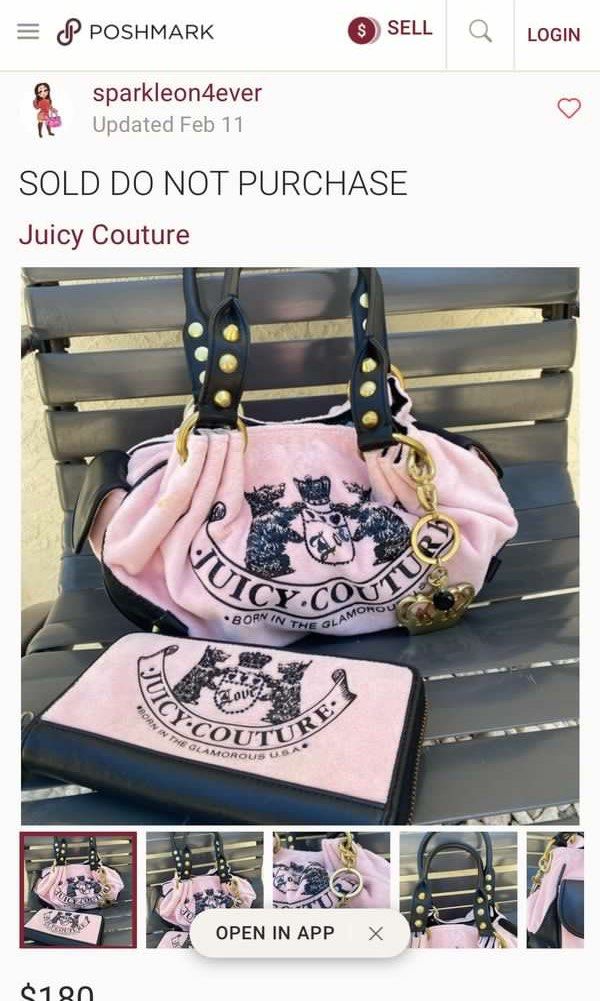 Vintage Juicy Couture Y2K plaid tweed bag