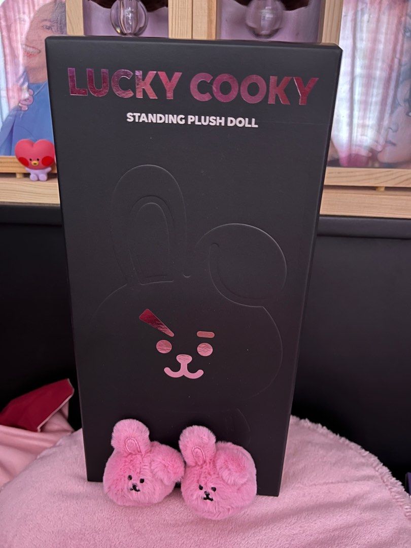 BT21 Lucky Cooky Plush Doll Black Edition, Hobbies & Toys 