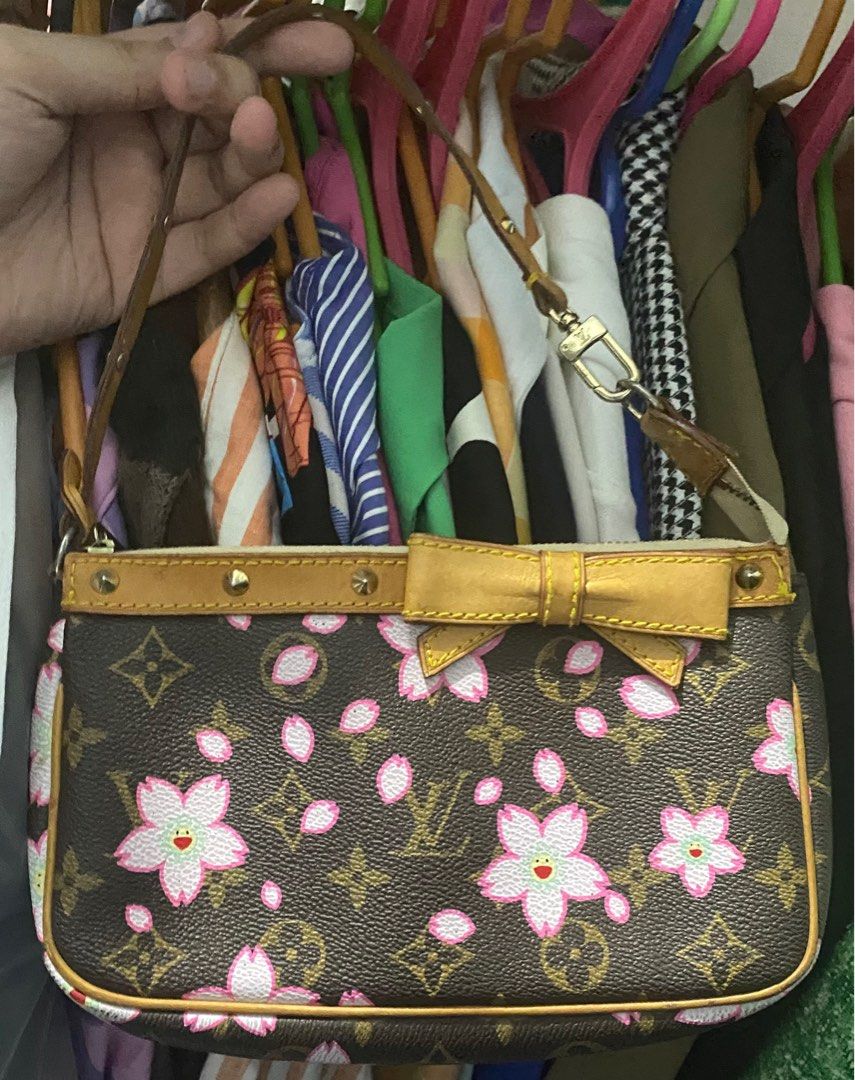 Louis Vuitton X Takashi Murakami Cherry Blossom Monogram Canvas Pochette  Mini Shoulder Bag, Luxury, Bags & Wallets on Carousell
