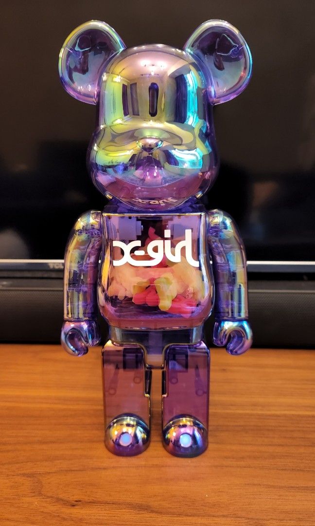 現貨全新Brand New Bearbrick BE@RBRICK X-girl 2022 CLEAR PURPLE 400