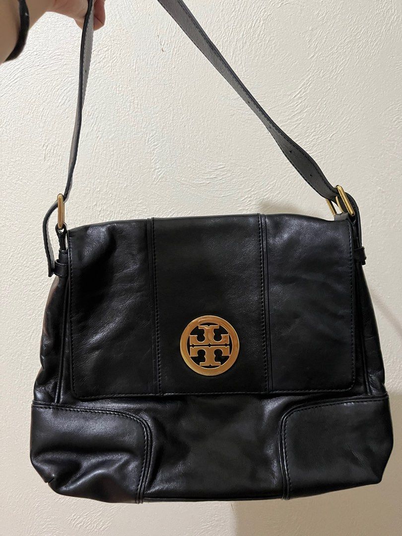 9950 TORY BURCH T Monogram Coated Canvas Small Tote Bag BLACK