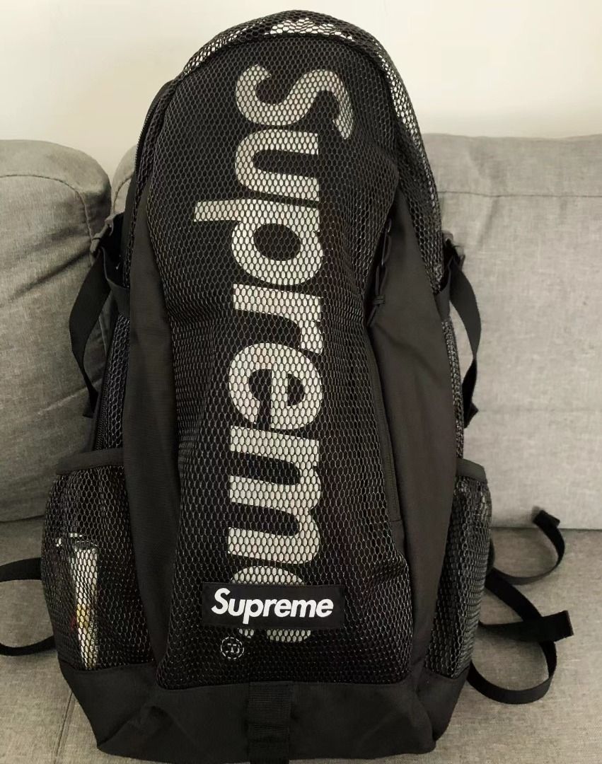 🎆 Supreme SS20 Week 1 Backpack 3M反光Logo徽標大容量雙肩背包書包