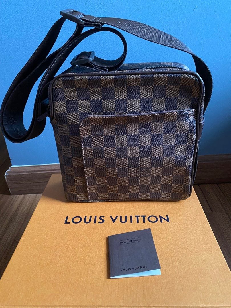 Sold at Auction: Louis Vuitton, LOUIS VUITTON OLAV DAMIER EBENE HANDBAG