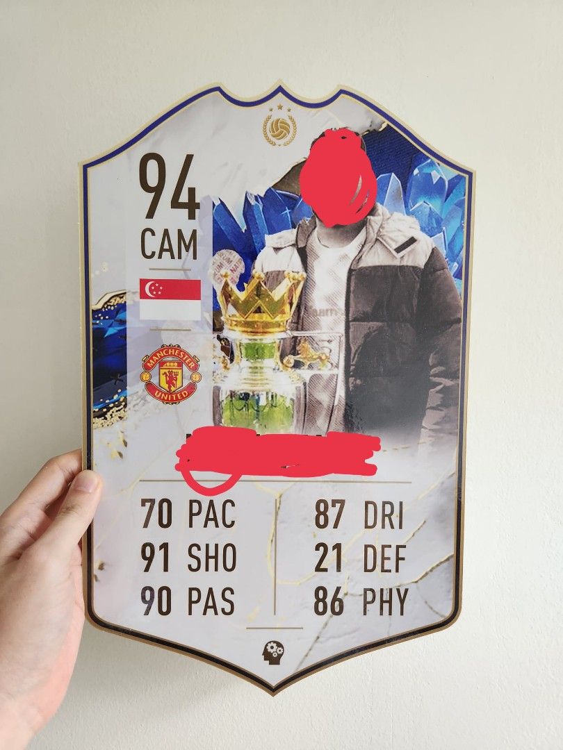 Personalised Fifa Ultimate Team Card, FUT 23 Custom Printed Foamex Card  Icon etc