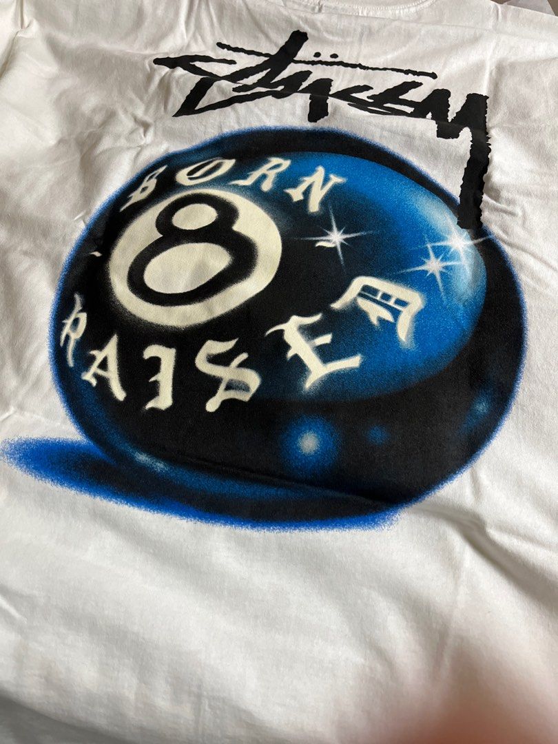 M,L,XL] STUSSY & BORN x RAISED 8 BALL TEE, Men's Fashion, Tops