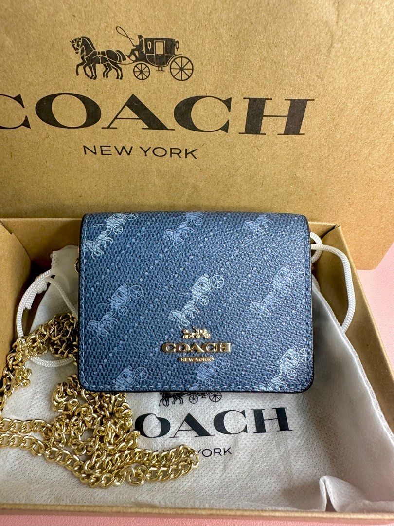 Coach Mini Wallet Chain Crossbody Sling Bag, Luxury, Bags & Wallets on  Carousell