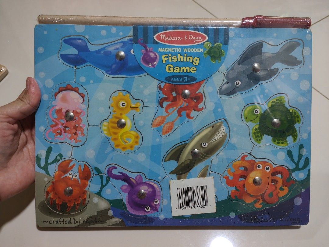 Melissa & Doug Magnetic Wooden Puzzle Game Set: Fishing and Bug