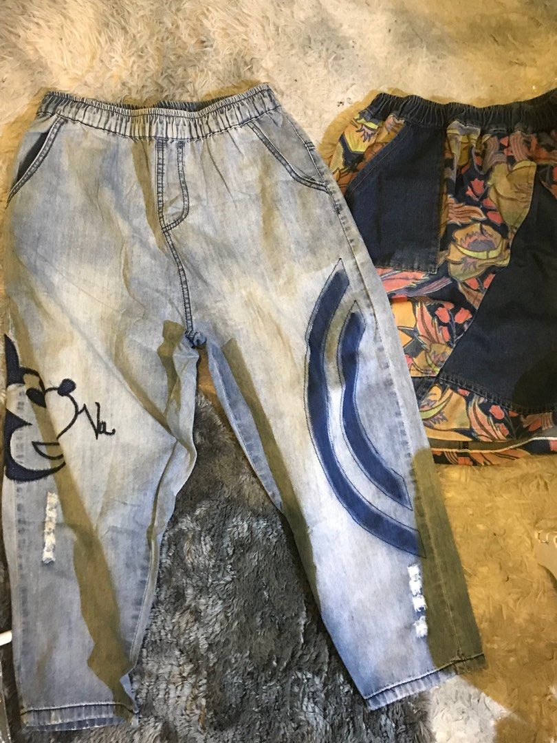 Women Mickey Mouse long jeans, Women's Fashion, Bottoms, Jeans & Leggings  on Carousell