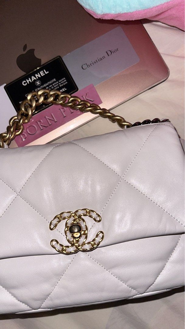 Chanel 19 grey small size, Luxury, Bags & Wallets on Carousell