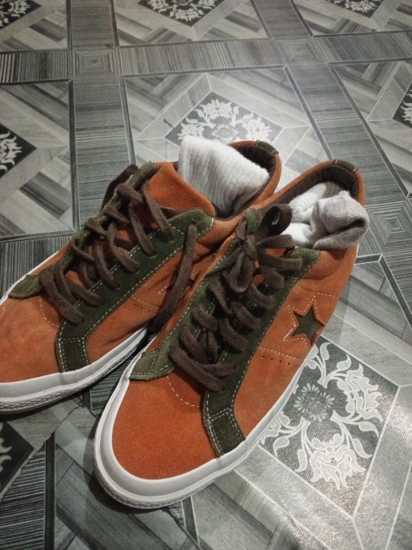 Converse one outlet star orange suede