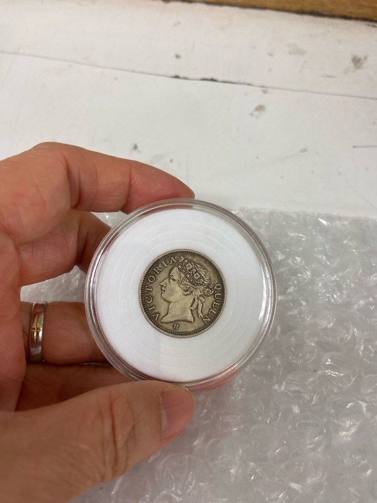 1890年香港貳毫2毫銀幣--維多利亞女皇-AU Details, 玩具收藏品, 紀念品